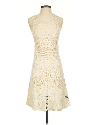 Pre-owned Patterson J. Kincaid Cocktail Dress In Ivory