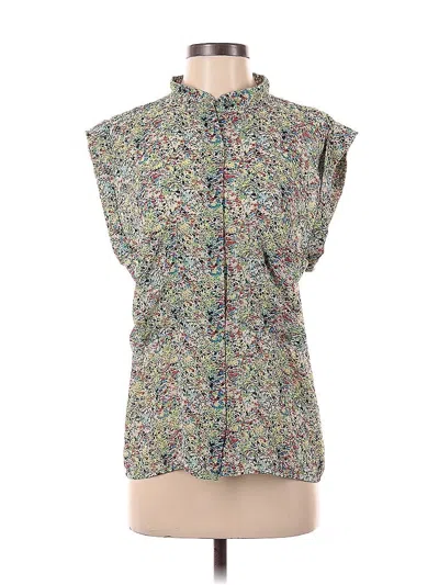 Pre-owned Patterson J. Kincaid Sleeveless Blouse In Green