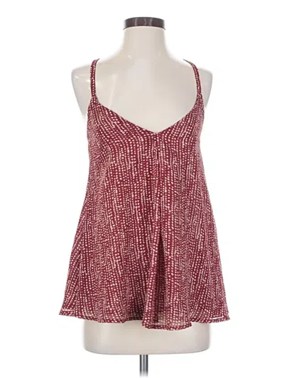 Pre-owned Patterson J. Kincaid Sleeveless Top Red Halter Neckline Tops