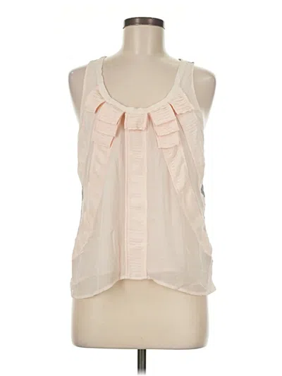 Pre-owned Patterson J. Kincaid Tank Top Ivory Halter Neckline Tops