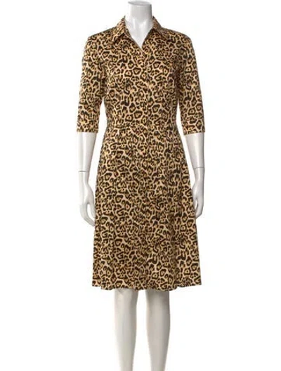 Pre-owned Patty Kim Animal Print Knee-length Dress W/ Tags In Multicolor