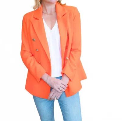 Patty Kim Bermuda Long Sleeve Jacket In Tangerine In Orange