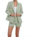 Patty Kim Chloe Tweed Shorts In Kelly Green Tweed In Green
