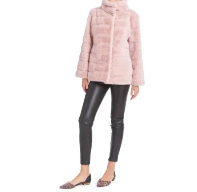Patty Kim Coco Lux Faux Fur Coat In Pink