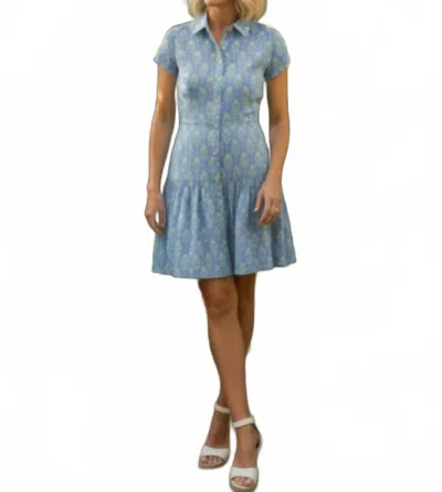 Patty Kim Colette Floral Shirt Mini Dress In Blue