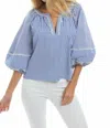 Patty Kim Como Blouse In Blue In Blue