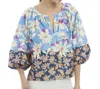 Patty Kim Como Blouse In Blue Como