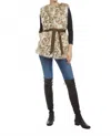 Patty Kim Cosmo Belted Vest In Cheetah In Brown