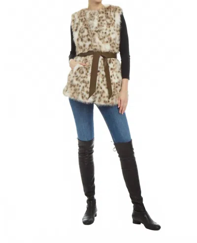 Patty Kim Cosmo Belted Vest In Cheetah In Brown