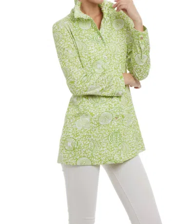 Patty Kim Elizabeth Blouse In Lime Medallion In Multi