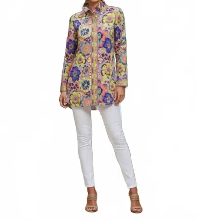 Patty Kim Elizabeth Floral Blouse In Carnival Pastels In Multi