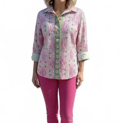 Patty Kim Essential Blouse In Pink In Multi