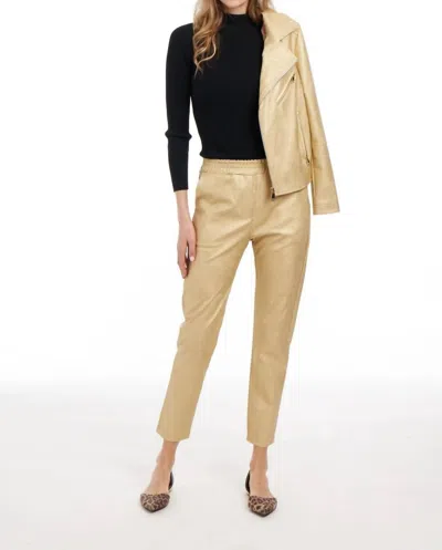 Patty Kim Firenze Faux Leather Pant In Gold
