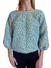 Patty Kim Go Lightly Top In Blue Leopard In Multi