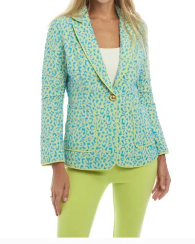 Patty Kim Holly Notch Jacket In Blue In Green