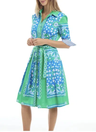 Patty Kim Kelly Dress Gree/blue In Green