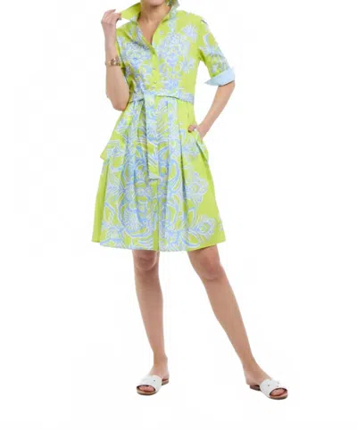 Patty Kim Kelly Mini Dress In Citrus/peri Rococo In Multi