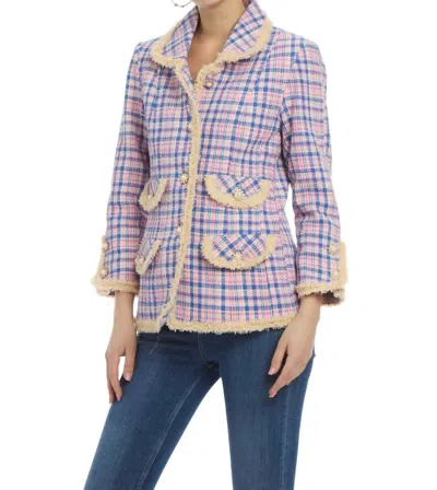 Patty Kim Louvre Jacket In Pink/blue In Multi