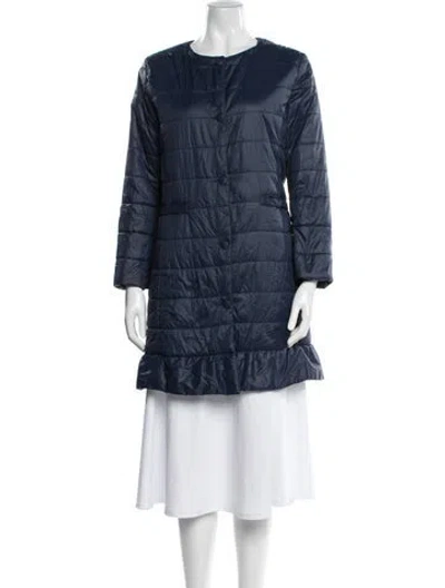 Pre-owned Patty Kim Nylon Down Coat In Blue