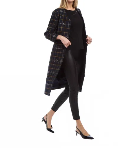 Patty Kim Vuiton Duster In Navy/camel In Multi