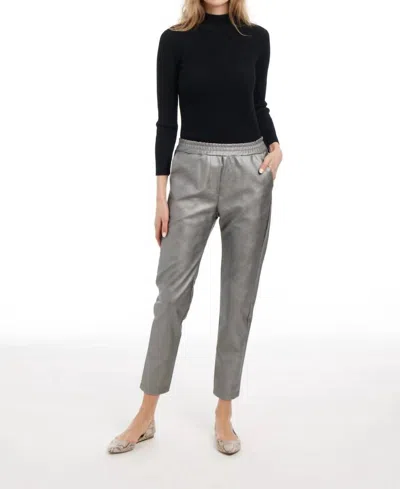 Patty Kim Women's Firenze Faux Leather Pant In Platinum Silver In Multi