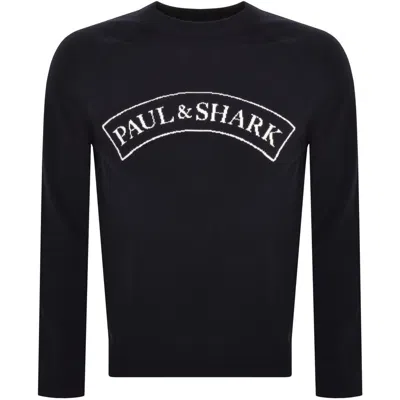 Paul &amp; Shark Paul And Shark Crew Neckl Knit Jumper Navy