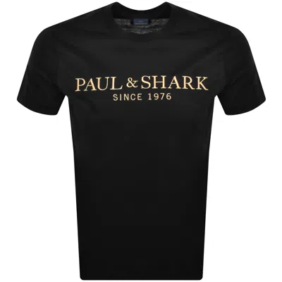 Paul &amp; Shark Paul And Shark Embroidered Logo T Shirt Black