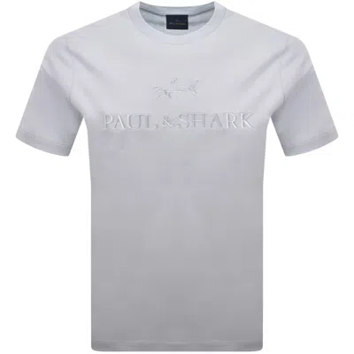Paul &amp; Shark Paul And Shark Embroidered Logo T Shirt Blue