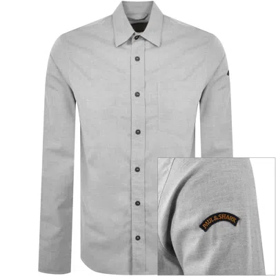 Paul &amp; Shark Paul And Shark Flannel Cotton Overshirt Grey