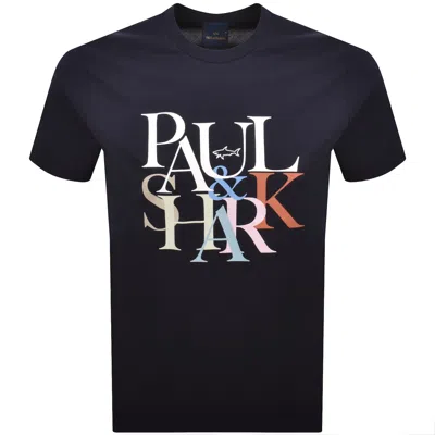 Paul &amp; Shark Paul And Shark Graphic T Shirt Navy