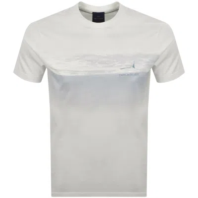 Paul &amp; Shark Paul And Shark Graphic T Shirt White In Gray