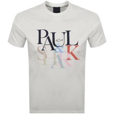 Paul &amp; Shark Paul And Shark Graphic T Shirt White In Gray