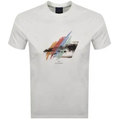 Paul &amp; Shark Paul And Shark Graphic T Shirt White In Gray