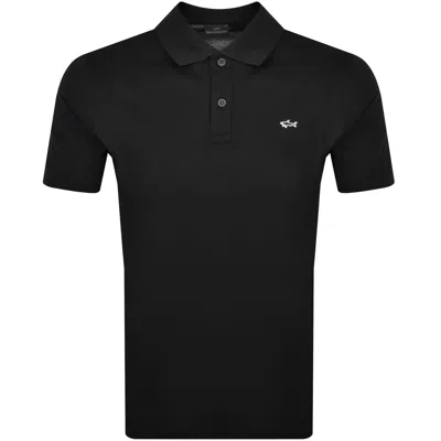 PAUL &AMP; SHARK PAUL AND SHARK LOGO POLO T SHIRT BLACK