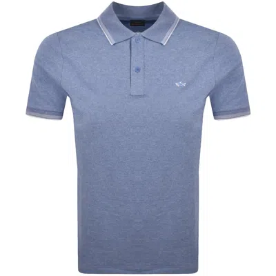 Paul &amp; Shark Paul And Shark Logo Polo T Shirt Blue
