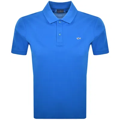 Paul &amp; Shark Paul And Shark Logo Polo T Shirt Blue