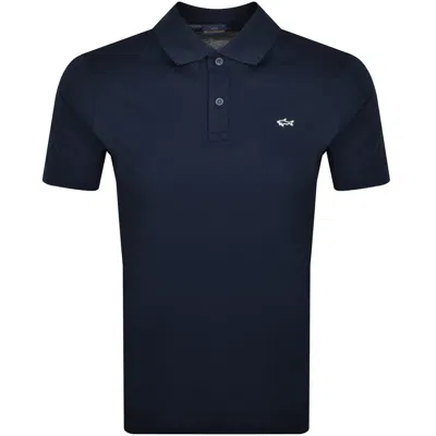 Paul &amp; Shark Paul And Shark Logo Polo T Shirt Navy