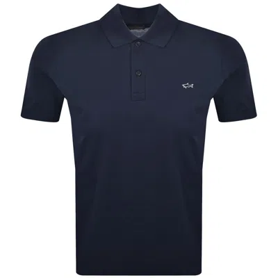 Paul &amp; Shark Paul And Shark Logo Polo T Shirt Navy