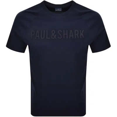 Paul &amp; Shark Paul And Shark Logo T Shirt Navy