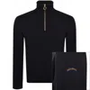 Paul &amp; Shark Paul And Shark Moon Badge Knit Jumper Navy In Black