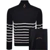 Paul &amp; Shark Paul And Shark Moon Badge Knit Jumper Navy In Black