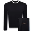 Paul &amp; Shark Paul And Shark Moon Badge Knit Jumper Navy In Blue
