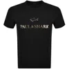 Paul &amp; Shark Paul And Shark Printed Logo T Shirt Black In Blue