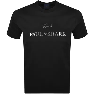 Paul &amp; Shark Paul And Shark Printed Logo T Shirt Black