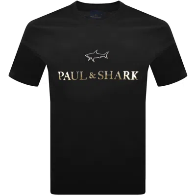 Paul &amp; Shark Paul And Shark Printed Logo T Shirt Black