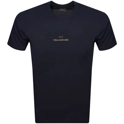 Paul &amp; Shark Paul And Shark Printed Logo T Shirt Navy
