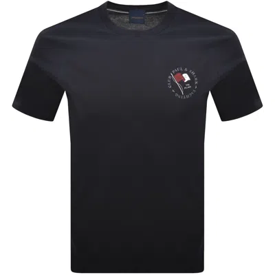 Paul &amp; Shark Paul And Shark Printed Logo T Shirt Navy