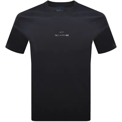 Paul &amp; Shark Paul And Shark Printed Logo T Shirt Navy