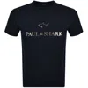 Paul &amp; Shark Paul And Shark Printed Logo T Shirt Navy In Blue