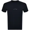Paul &amp; Shark Paul And Shark Printed Logo T Shirt Navy In Black